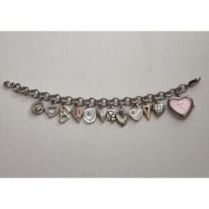 BRIGHTON BREAST‎ cancer awareness Charm bracelet watch